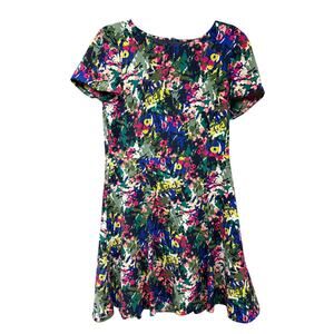 J, Crew Floral 8 Dress Rainbow Summer Formal Professional Garden